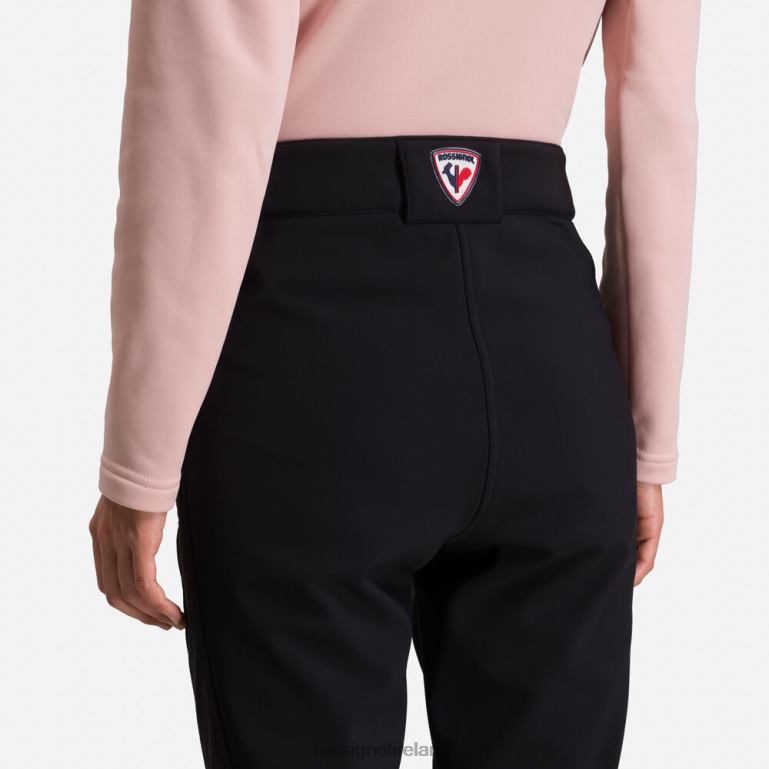 Rossignol Bottoms Women Softshell Flat Ski Pants Black 62R6R1101