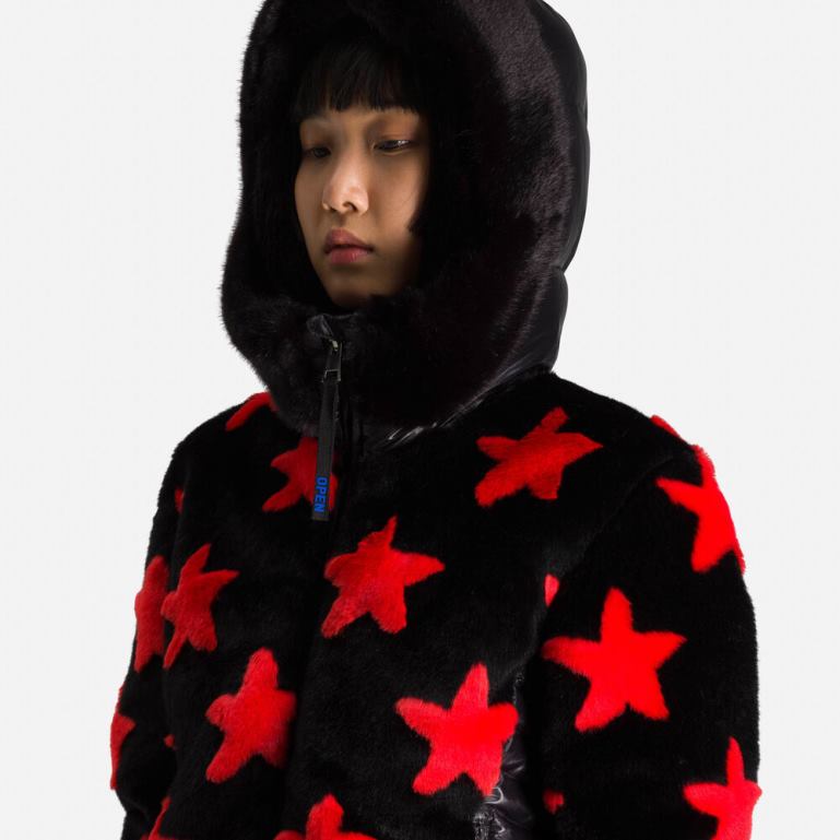 Rossignol Tops Women Jcc Teddy Down Jacket Black 62R6R784