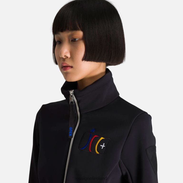 Rossignol Tops Women Jcc Brady Printed Soft Jacket Black 62R6R996