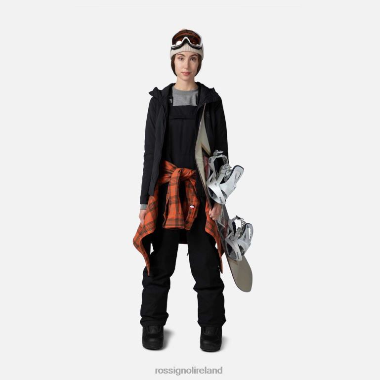 Rossignol Tops Women Opside Hooded Jacket Black 62R6R814