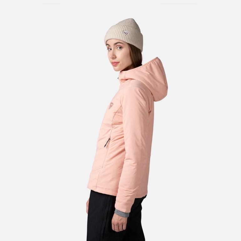 Rossignol Tops Women Opside Hooded Jacket Pastelpink 62R6R828