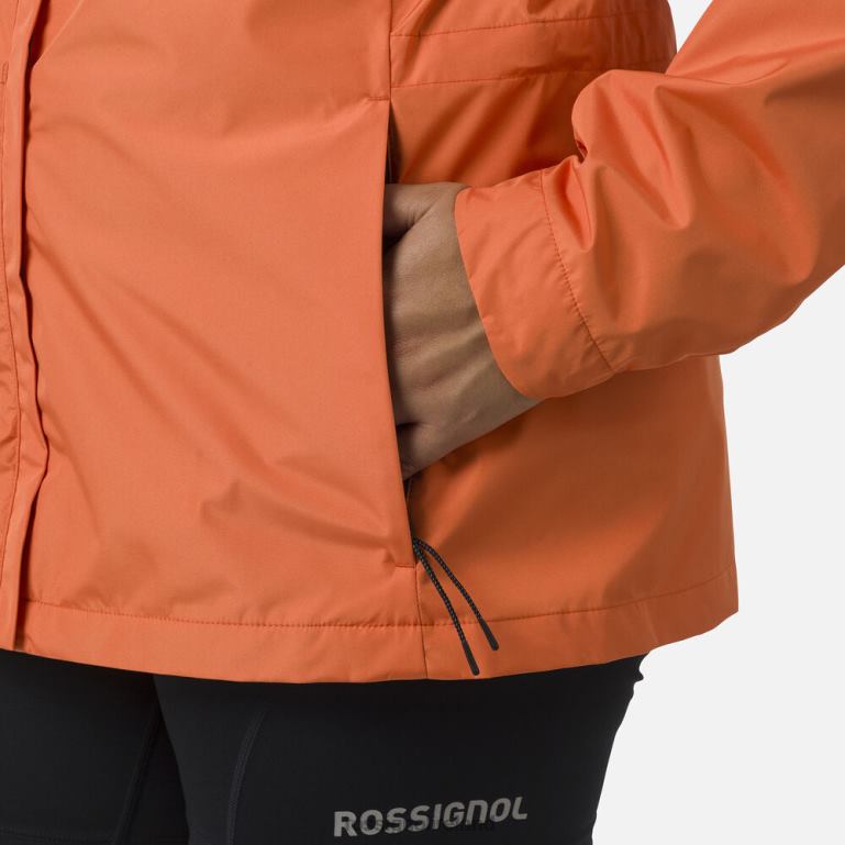 Rossignol Tops Women Active Rain Jacket Flameorange 62R6R964