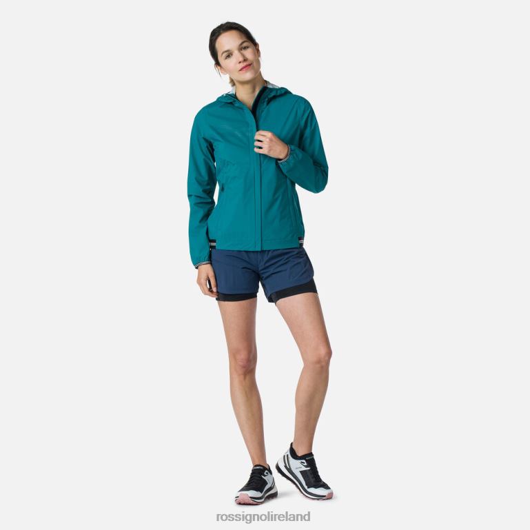 Rossignol Tops Women Lightweight Rain Jacket Darkemerald 62R6R1077