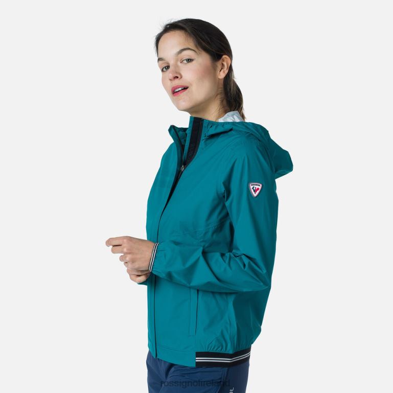 Rossignol Tops Women Lightweight Rain Jacket Darkemerald 62R6R1077