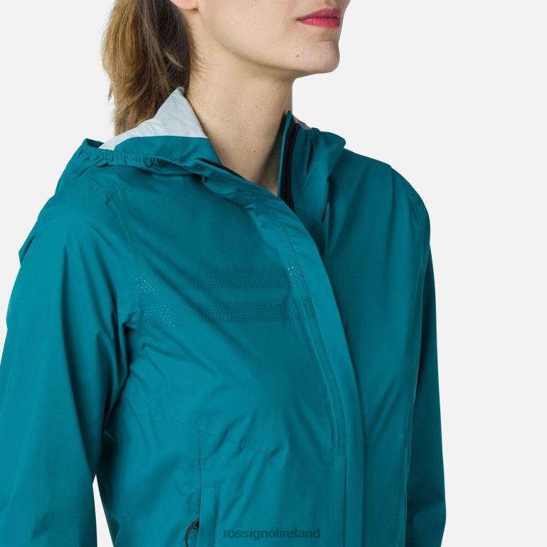 Rossignol Tops Women Lightweight Rain Jacket Darkemerald 62R6R1077