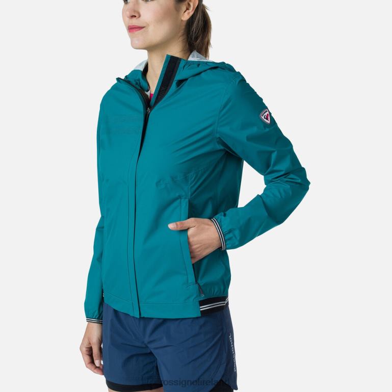 Rossignol Tops Women Lightweight Rain Jacket Darkemerald 62R6R1077