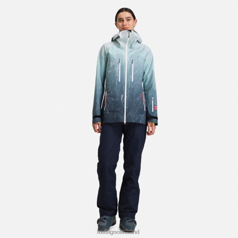 Rossignol Tops Women Atelier S Ride Free Ski Jacket Aquamarble 62R6R1040