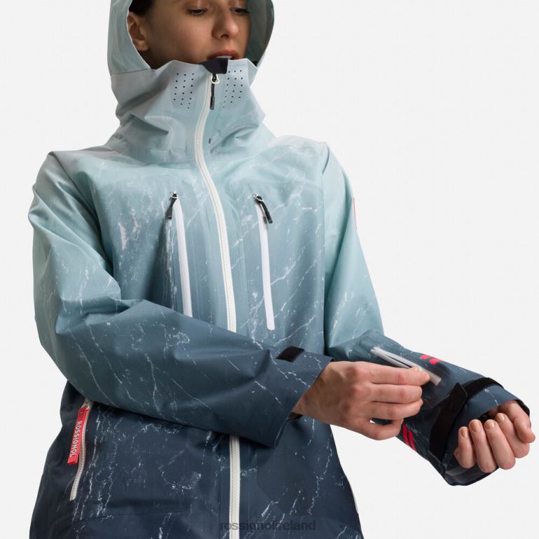 Rossignol Tops Women Atelier S Ride Free Ski Jacket Aquamarble 62R6R1040