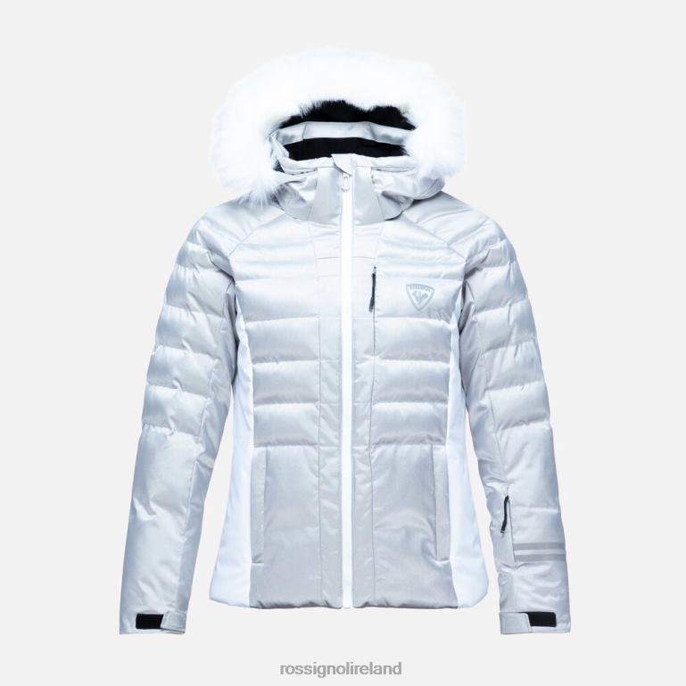 Rossignol Tops Women Rapide Metallic Ski Jacket Silver 62R6R1061