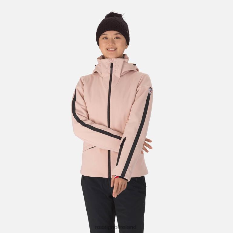 Rossignol Tops Women Softshell Flat Ski Jacket Powder Pink 62R6R799