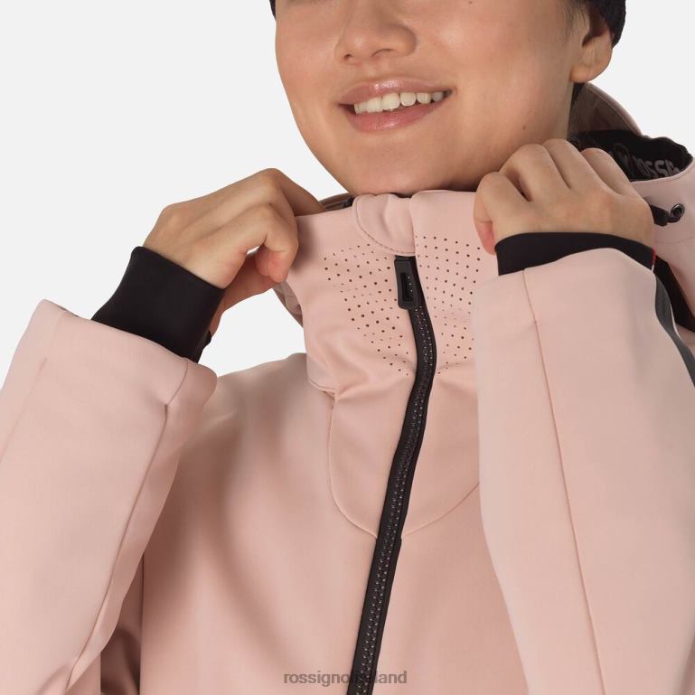 Rossignol Tops Women Softshell Flat Ski Jacket Powder Pink 62R6R799