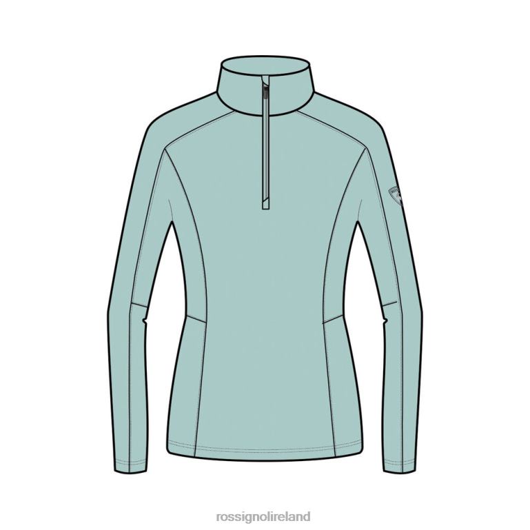 Rossignol Tops Women Classique 1/2 Zip Layer Aqua 62R6R1125