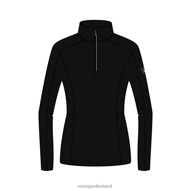 Rossignol Tops Women Classique 1/2 Zip Layer Black 62R6R724