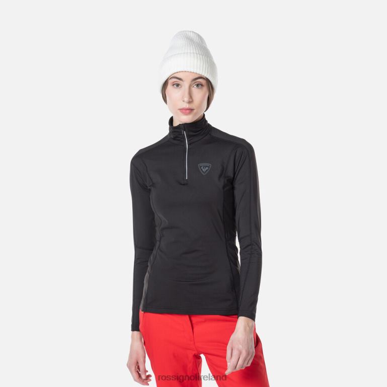 Rossignol Tops Women Classique Half-Zip Baselayer Top Black 62R6R820