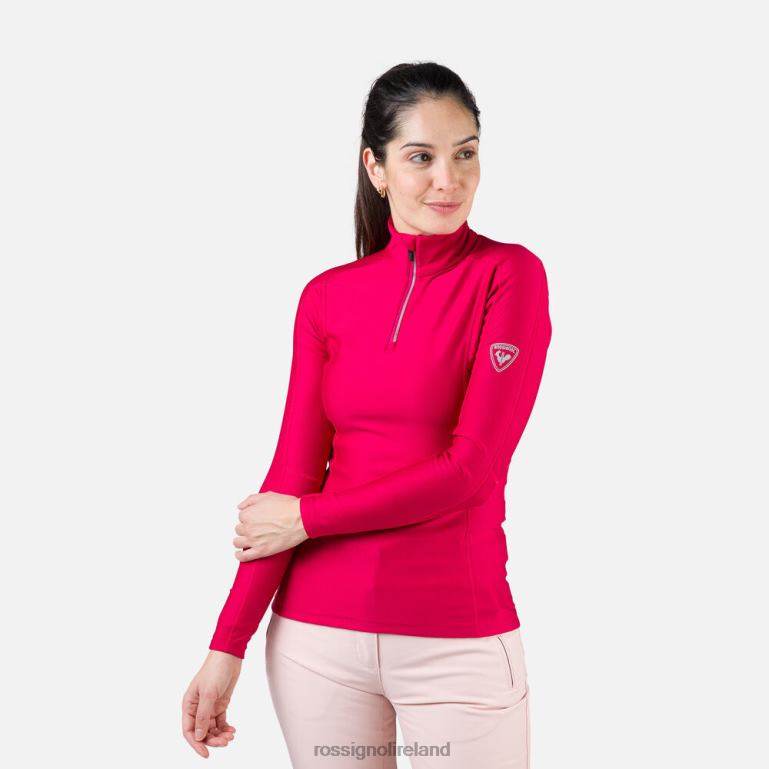 Rossignol Tops Women Classique Half-Zip Baselayer Top Cherry 62R6R985