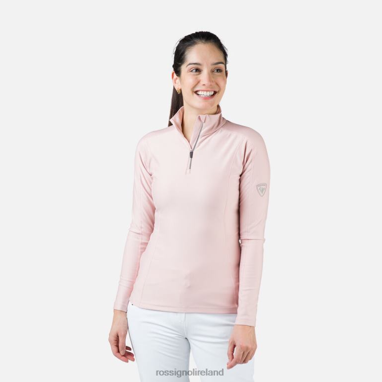 Rossignol Tops Women Classique Half-Zip Baselayer Top Powderpink 62R6R1110