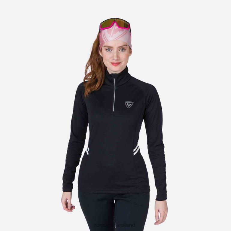 Rossignol Tops Women Poursuite Half-Zip Baselayer Top Black 62R6R865