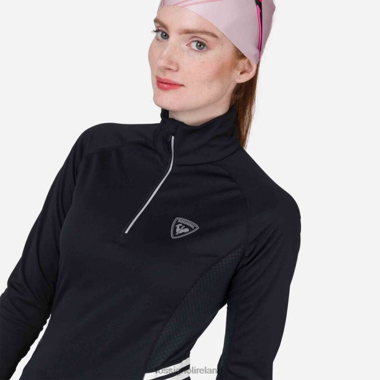 Rossignol Tops Women Poursuite Half-Zip Baselayer Top Black 62R6R865