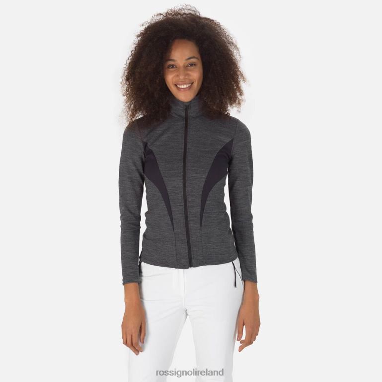 Rossignol Tops Women React Merino Full-Zip Midlayer Black 62R6R736