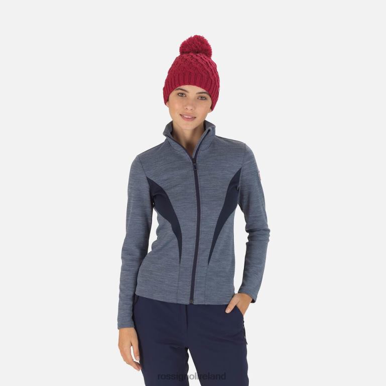 Rossignol Tops Women React Merino Full-Zip Midlayer Darknavy 62R6R858