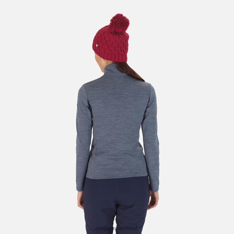 Rossignol Tops Women React Merino Full-Zip Midlayer Darknavy 62R6R858