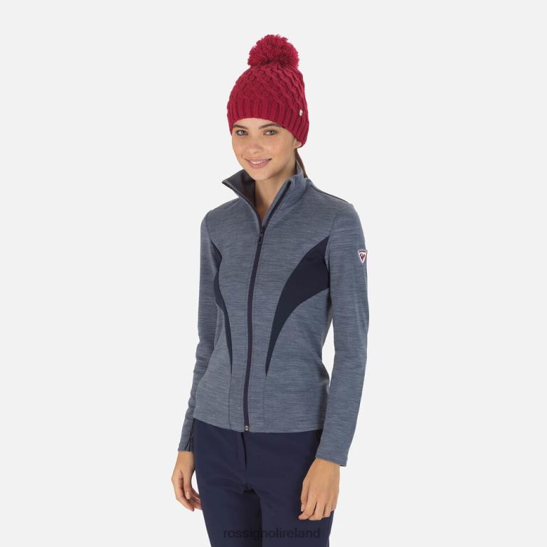 Rossignol Tops Women React Merino Full-Zip Midlayer Darknavy 62R6R858