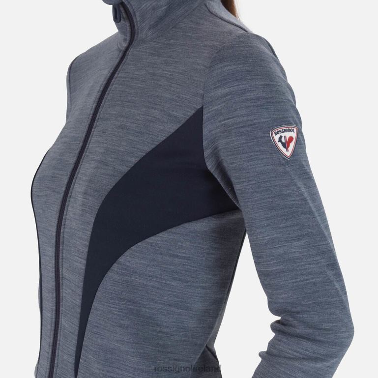 Rossignol Tops Women React Merino Full-Zip Midlayer Darknavy 62R6R858