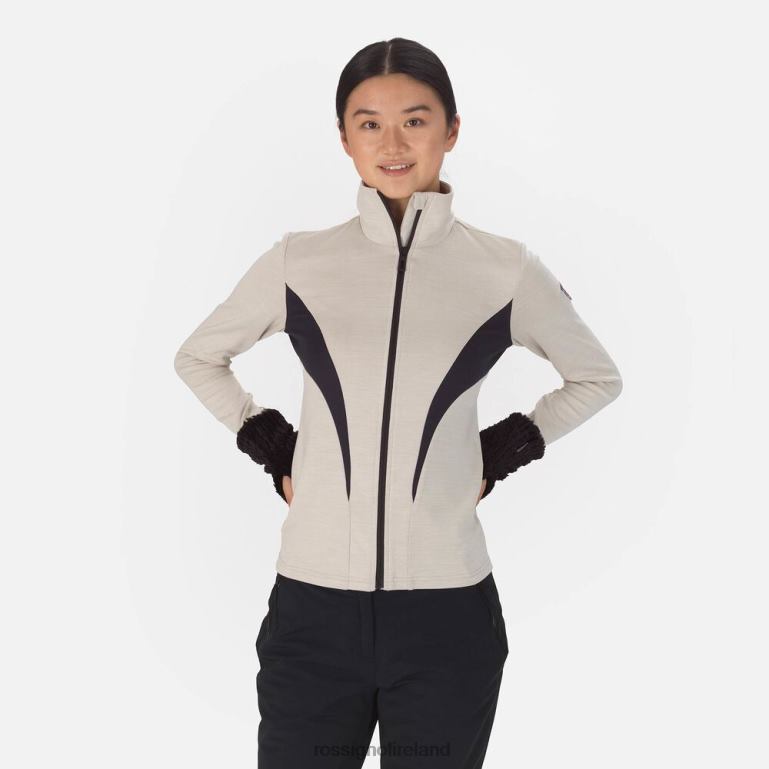 Rossignol Tops Women React Merino Full-Zip Midlayer Wilddove 62R6R1015