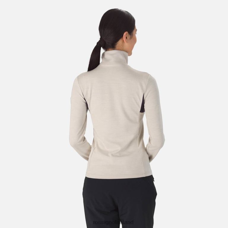 Rossignol Tops Women React Merino Full-Zip Midlayer Wilddove 62R6R1015