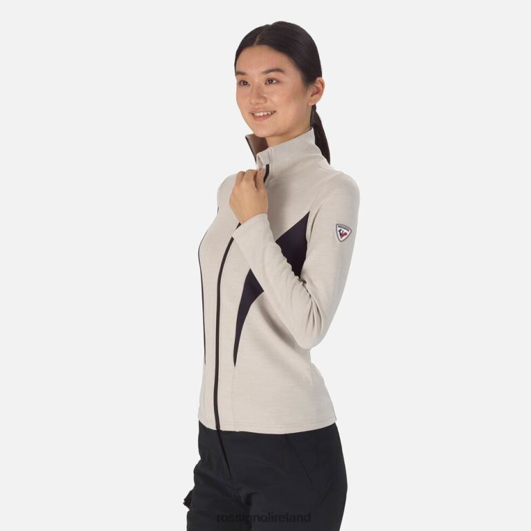 Rossignol Tops Women React Merino Full-Zip Midlayer Wilddove 62R6R1015