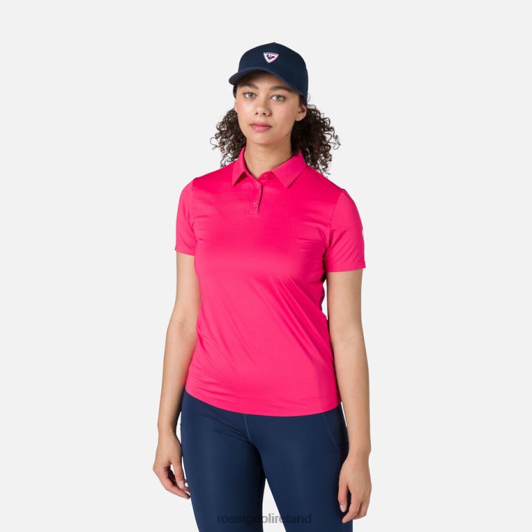 Rossignol Tops Women Lightweight Breathable Polo Shirt Candypink 62R6R722