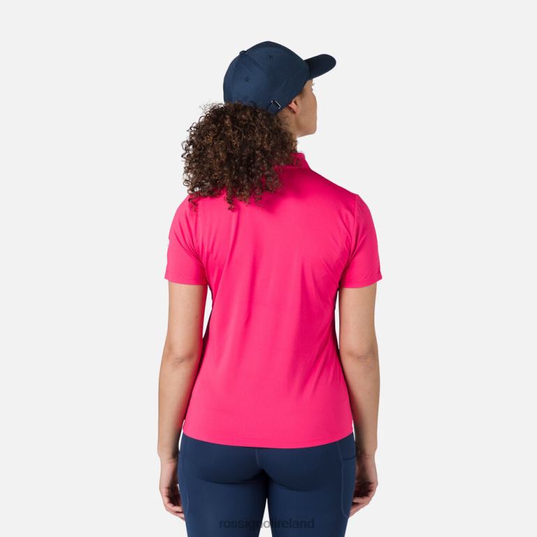 Rossignol Tops Women Lightweight Breathable Polo Shirt Candypink 62R6R722