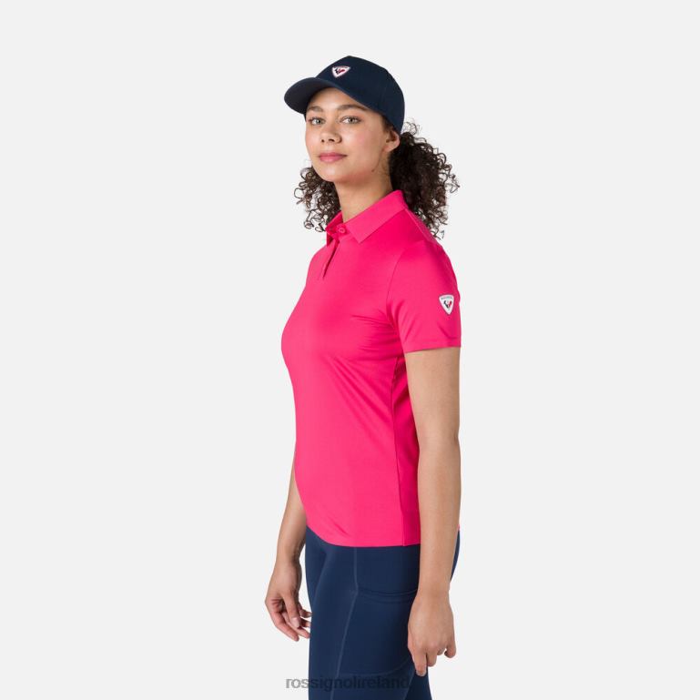 Rossignol Tops Women Lightweight Breathable Polo Shirt Candypink 62R6R722