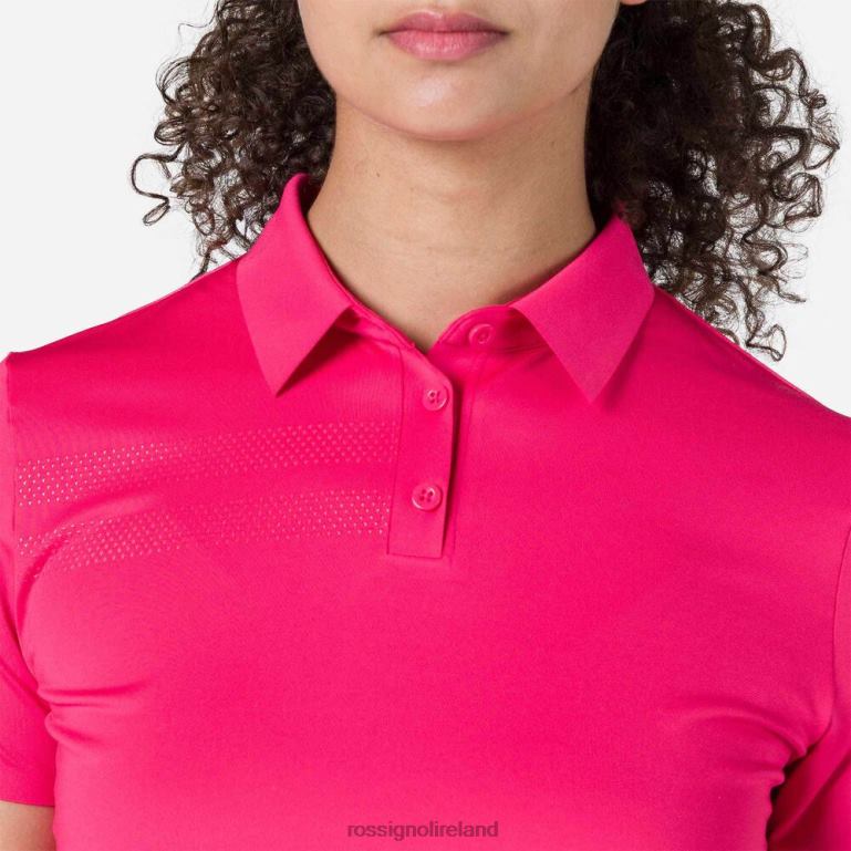 Rossignol Tops Women Lightweight Breathable Polo Shirt Candypink 62R6R722