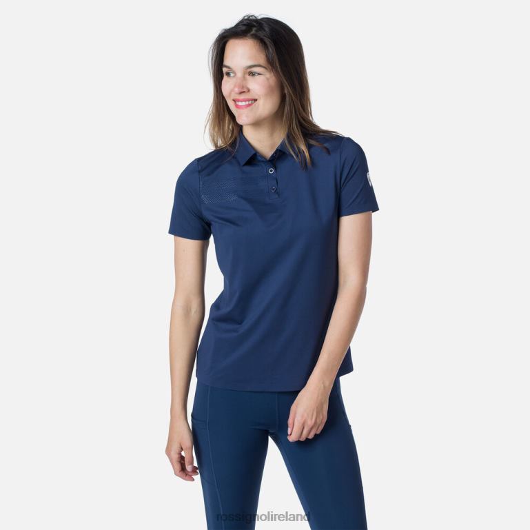 Rossignol Tops Women Lightweight Breathable Polo Shirt Darknavy 62R6R693