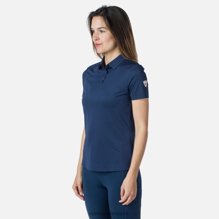 Rossignol Tops Women Lightweight Breathable Polo Shirt Darknavy 62R6R693