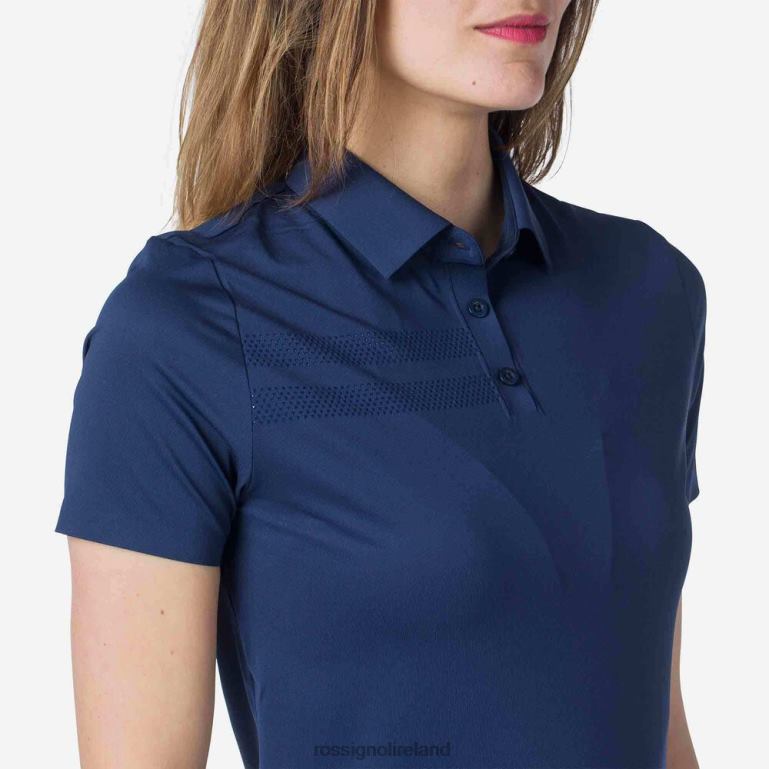 Rossignol Tops Women Lightweight Breathable Polo Shirt Darknavy 62R6R693