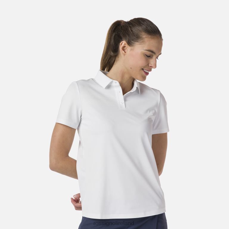Rossignol Tops Women Lightweight Breathable Polo Shirt White 62R6R706