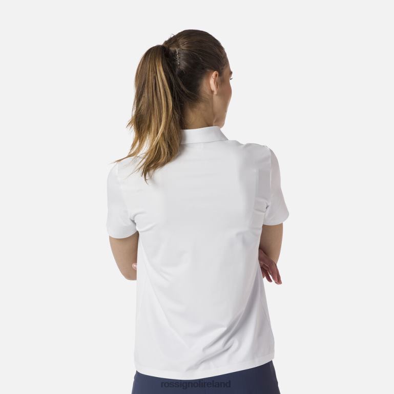 Rossignol Tops Women Lightweight Breathable Polo Shirt White 62R6R706