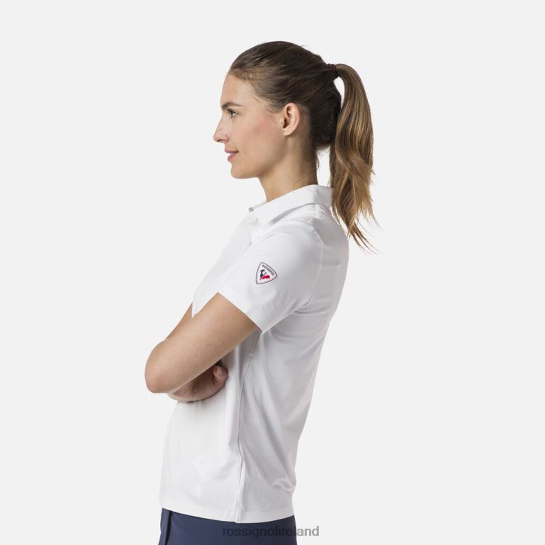 Rossignol Tops Women Lightweight Breathable Polo Shirt White 62R6R706