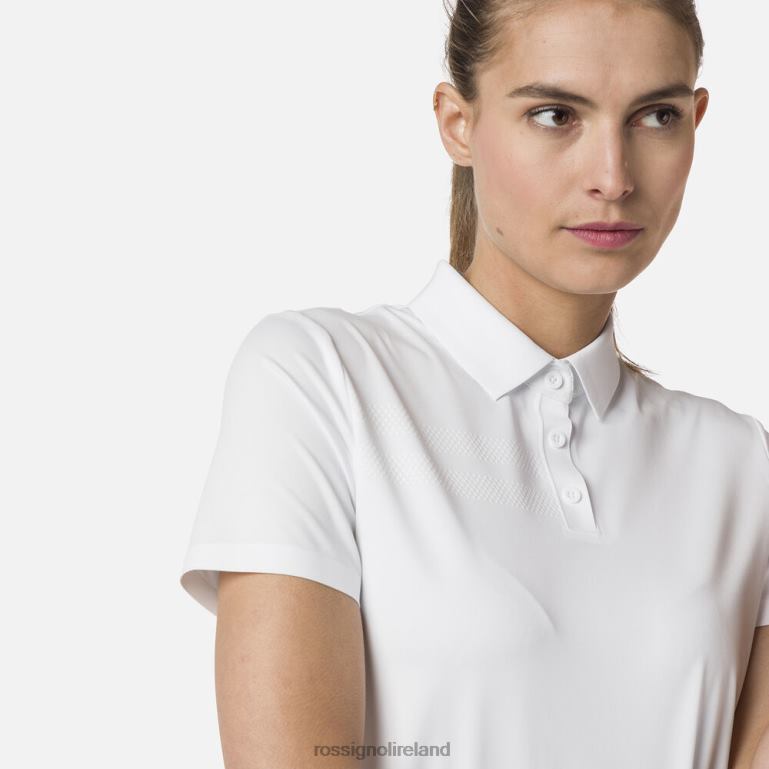 Rossignol Tops Women Lightweight Breathable Polo Shirt White 62R6R706