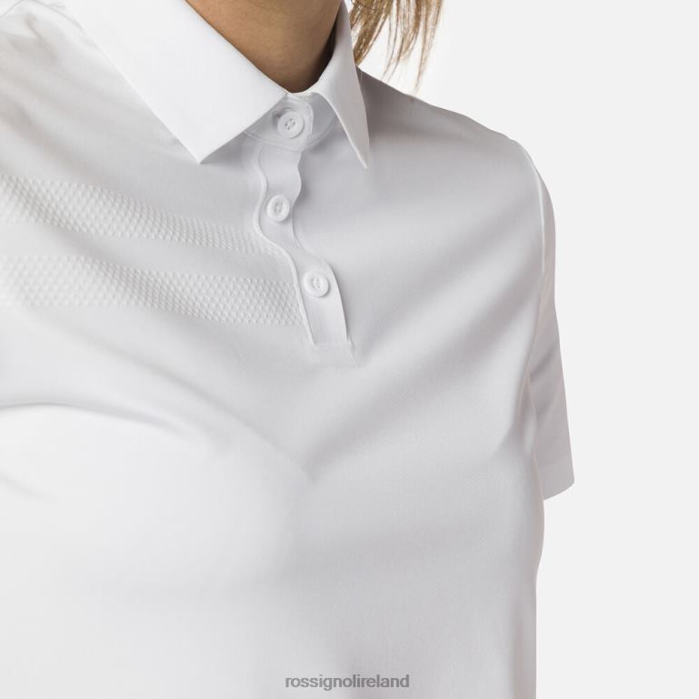 Rossignol Tops Women Lightweight Breathable Polo Shirt White 62R6R706