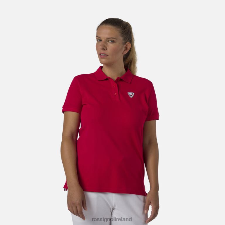 Rossignol Tops Women Logo Polo Carmin 62R6R900