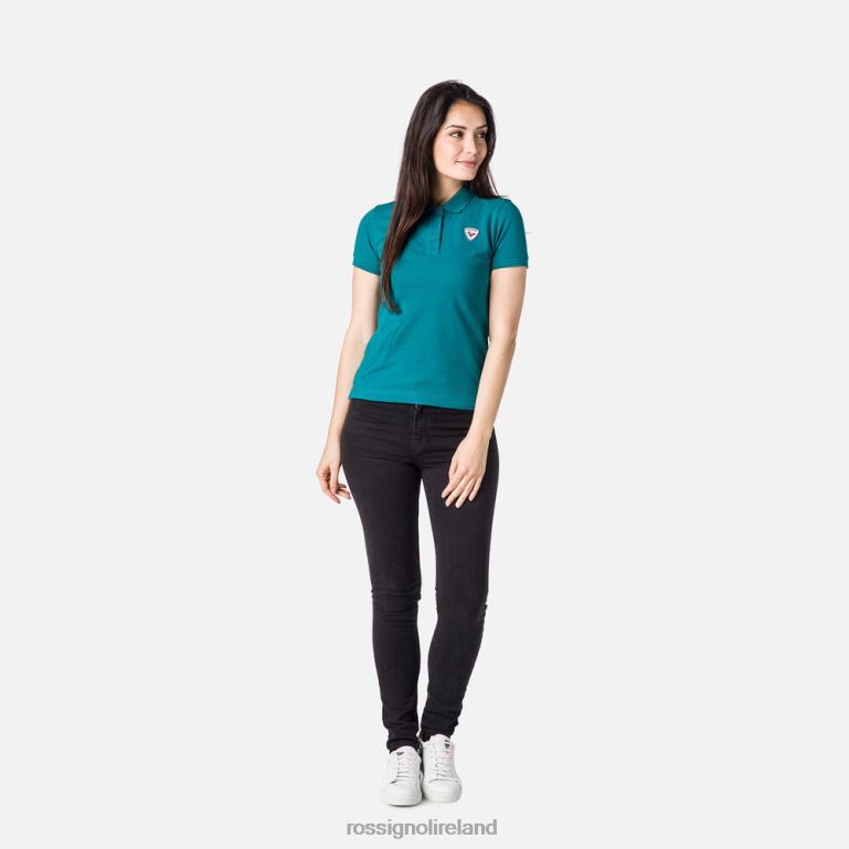 Rossignol Tops Women Logo Polo Darkemerald 62R6R989