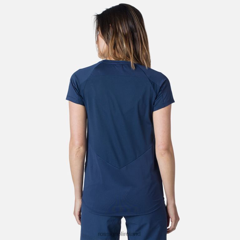 Rossignol Tops Women Short Sleeve Jersey Relaxed Fit Dark Navy 62R6R853