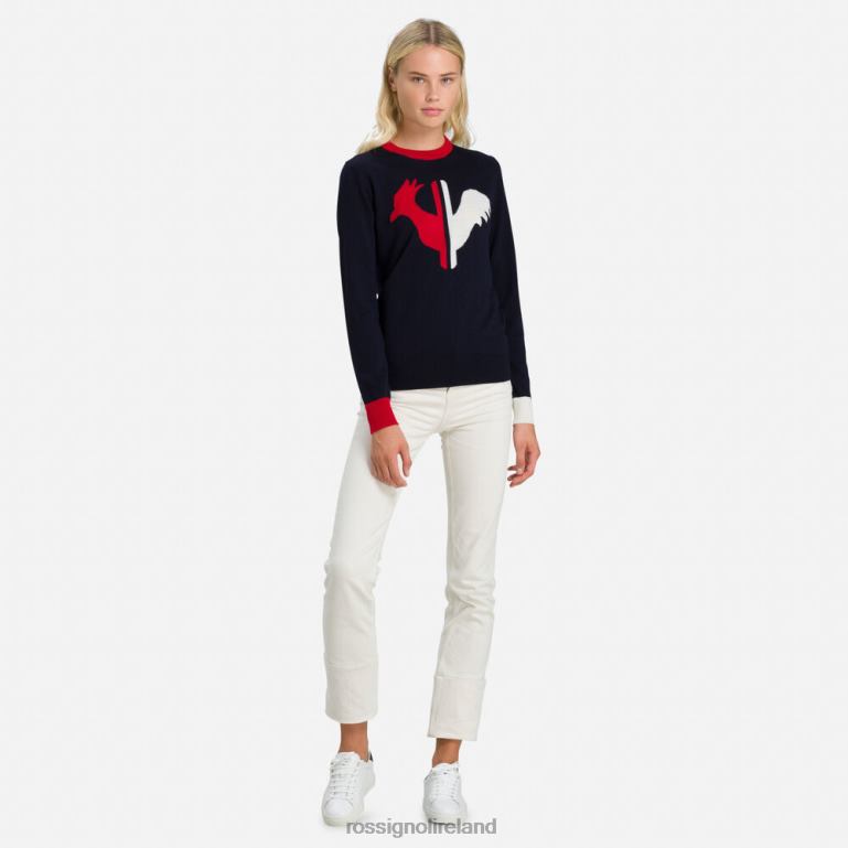 Rossignol Tops Women Alya Round Neck Sweater Darknavy 62R6R977