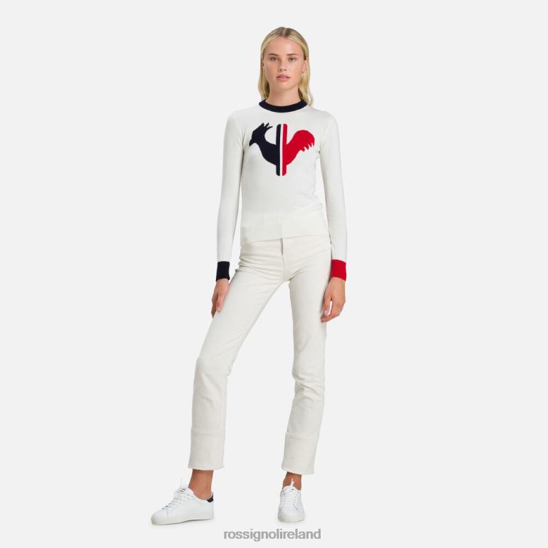 Rossignol Tops Women Alya Round Neck Sweater White 62R6R993