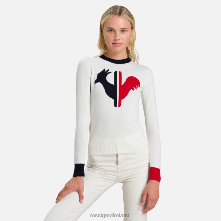 Rossignol Tops Women Alya Round Neck Sweater White 62R6R993