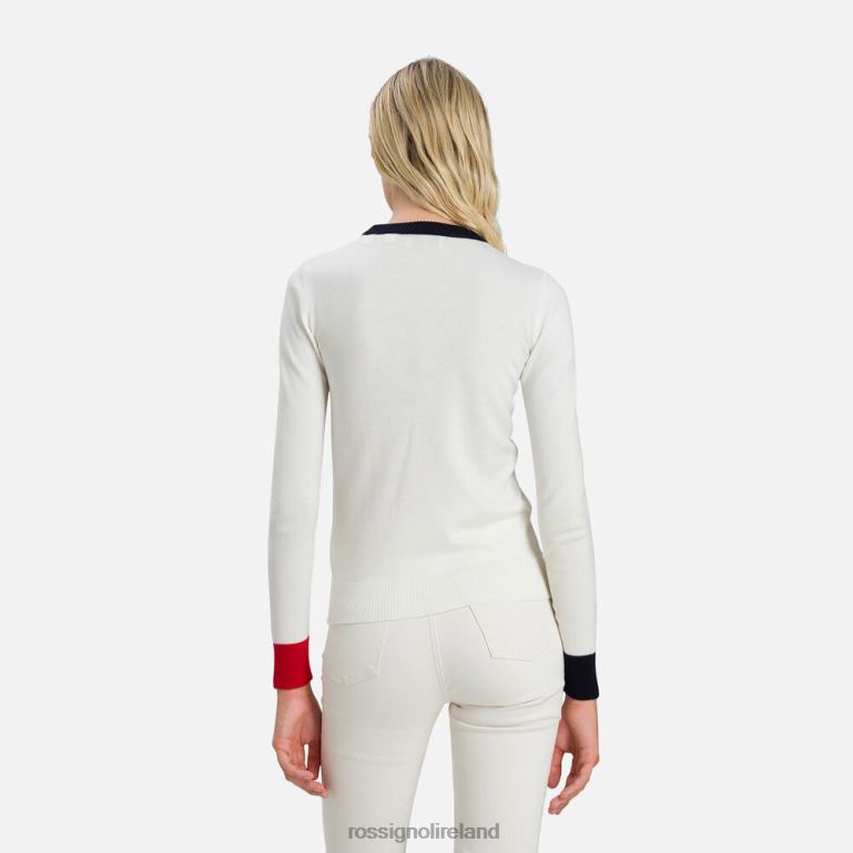 Rossignol Tops Women Alya Round Neck Sweater White 62R6R993