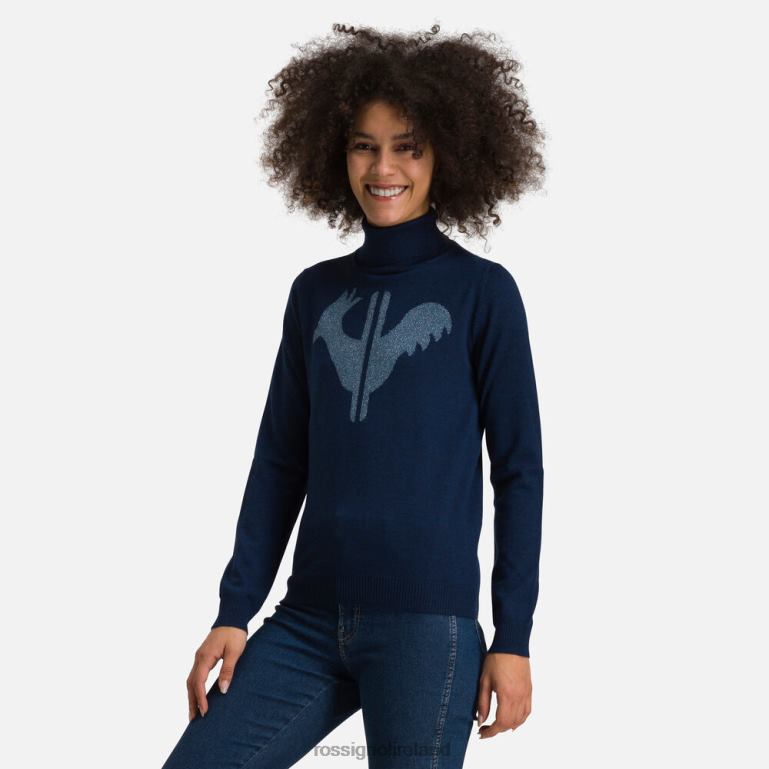 Rossignol Tops Women Classique Roll Neck Sweater Darknavy 62R6R870